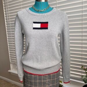 Tommy Hilfiger Light Gray Crew Neck Sweater